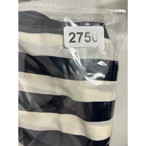 Van Heusen Sleeveless Blouse Womens XS White Blue Stripe Lightweight Corporate - Picture 9 of 9